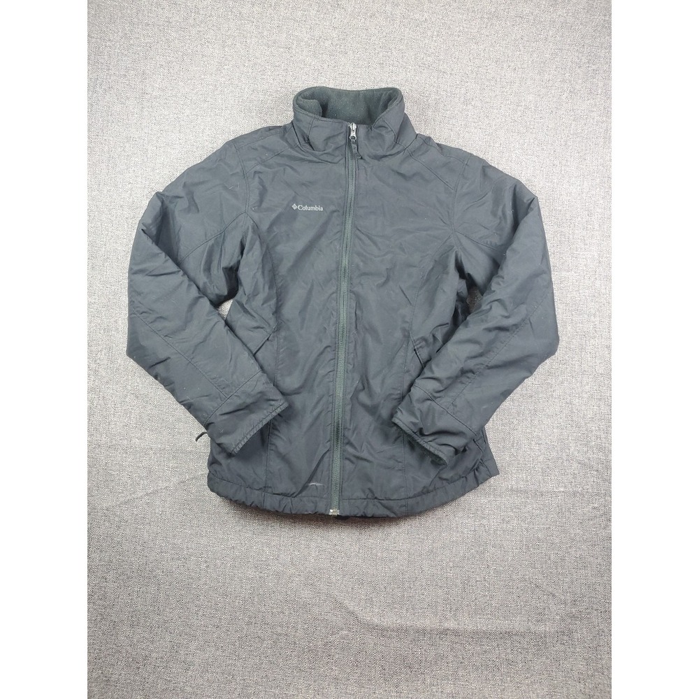 Columbia Jacket Woman's Small Black Zip Up